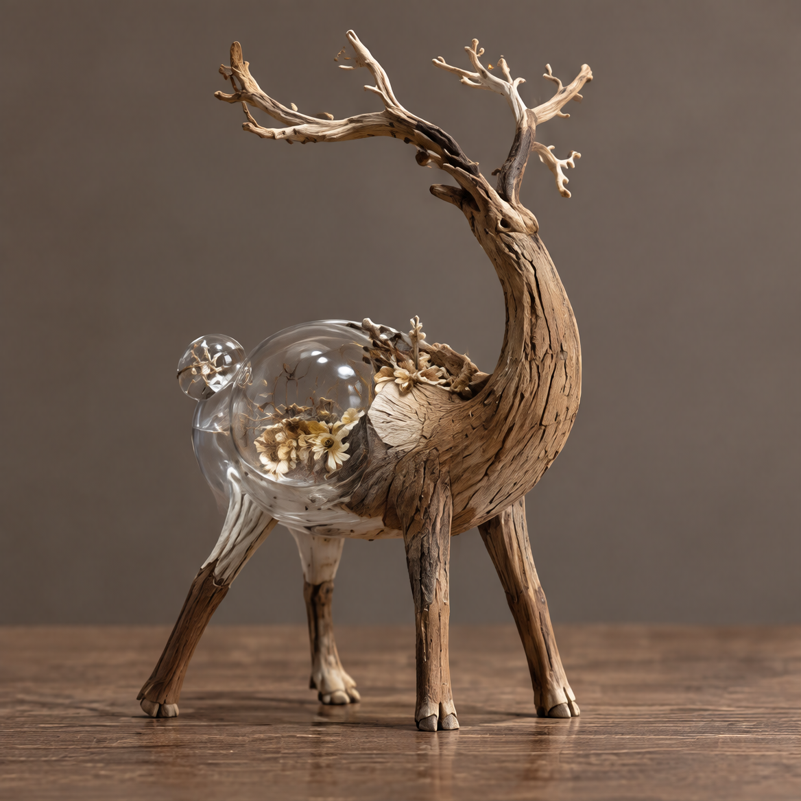 VELMIRN® forest deer sculpture — statement for modern spaces, more than decor a piece of nature's poetry, interior styled scene