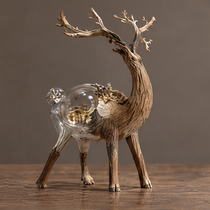 VELMIRN® forest deer sculpture — statement for modern spaces, more than decor a piece of nature's poetry, interior styled scene