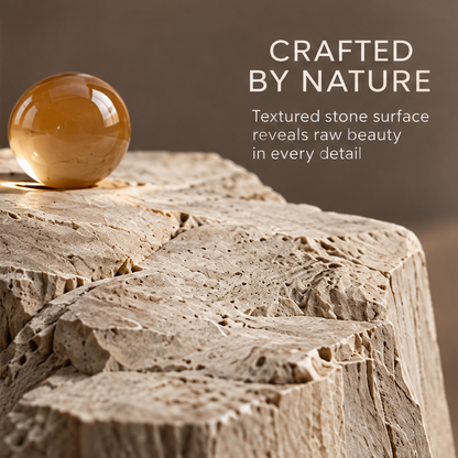 VELMIRN® emotional terrain stone sculpture — crafted by nature, textured stone surface raw beauty close-up