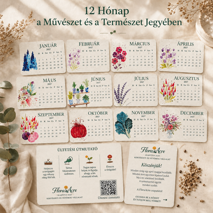 🌱 2027-es ültethető magnaptár🍋 – Egy évnyi szépség, új élet minden lapban! 🌸🎁