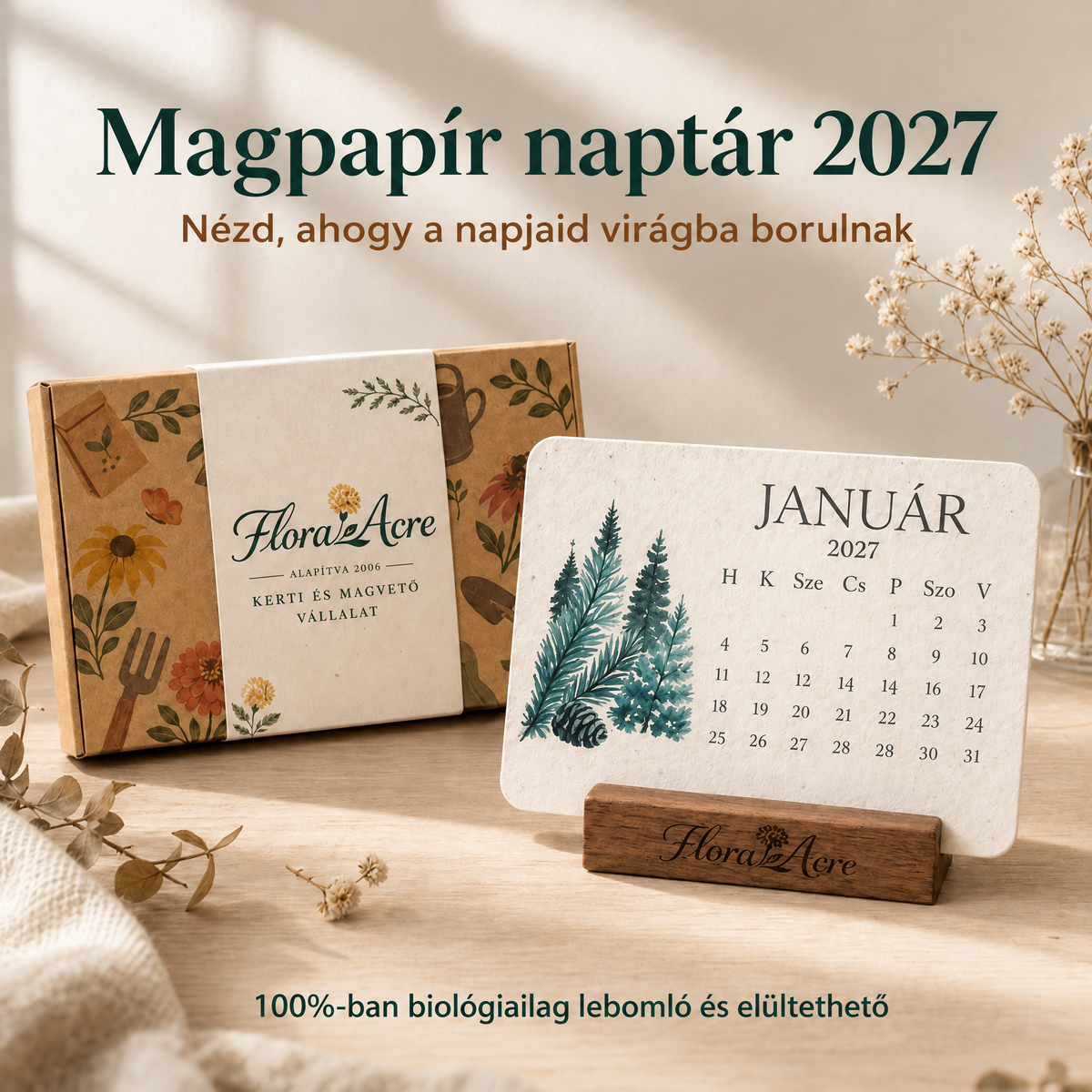 🌱 2027-es ültethető magnaptár🍋 – Egy évnyi szépség, új élet minden lapban! 🌸🎁