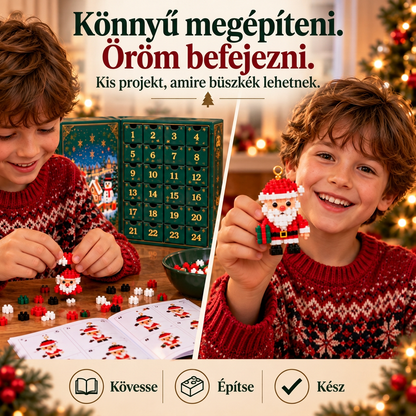 🎅🔥 Utolsó nap a féláras ajánlatra! 🍈 Építőelemekből álló karácsonyi visszaszámláló adventi naptár az egész családnak 🎄 Tökéletes a karácsonyfa díszítésére.