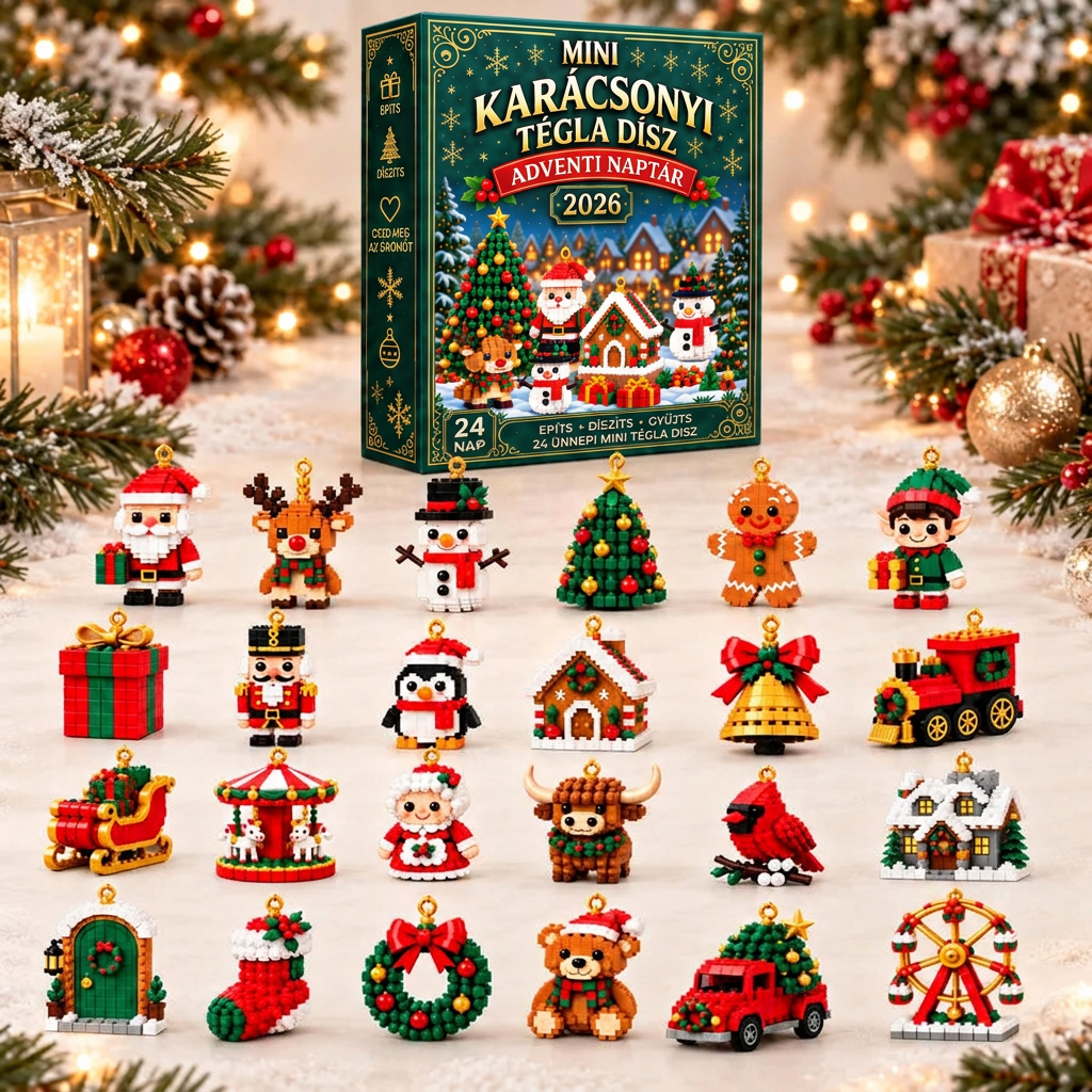 🎅🔥 Utolsó nap a féláras ajánlatra! 🍉 Építőelemekből álló karácsonyi visszaszámláló adventi naptár az egész családnak 🎄 Tökéletes a karácsonyfa díszítésére.