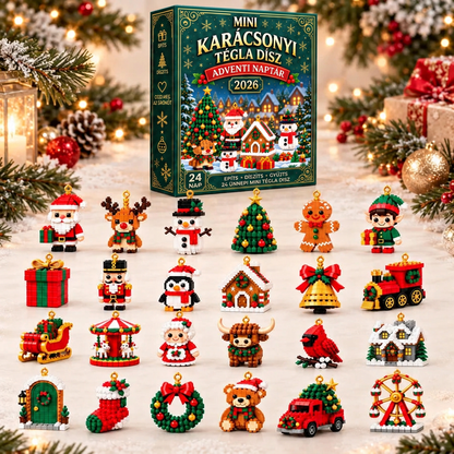 🎅🔥 Utolsó nap a féláras ajánlatra! 🍉 Építőelemekből álló karácsonyi visszaszámláló adventi naptár az egész családnak 🎄 Tökéletes a karácsonyfa díszítésére.