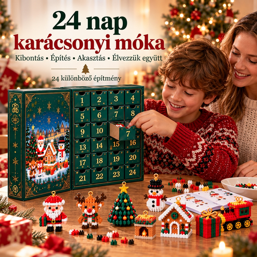 🎅🔥 Utolsó nap a féláras ajánlatra! 🍉 Építőelemekből álló karácsonyi visszaszámláló adventi naptár az egész családnak 🎄 Tökéletes a karácsonyfa díszítésére.