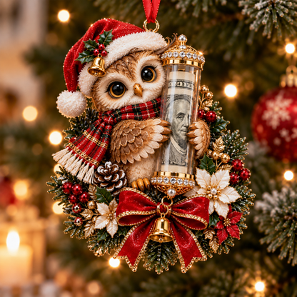 🎁 Aranyos állatos, pénzajándék-tartó karácsonyi dísz – Ünnepi fadísz 🎄💵