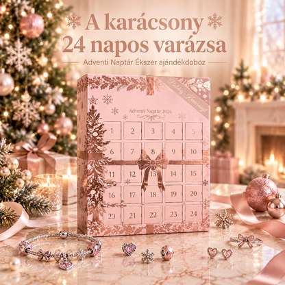 🎄 2026-os karácsonyi ékszer-adventi naptár nőknek🍇 – 24 napnyi meglepetés-medál, karkötő és nyaklánc ajándékszett ✨