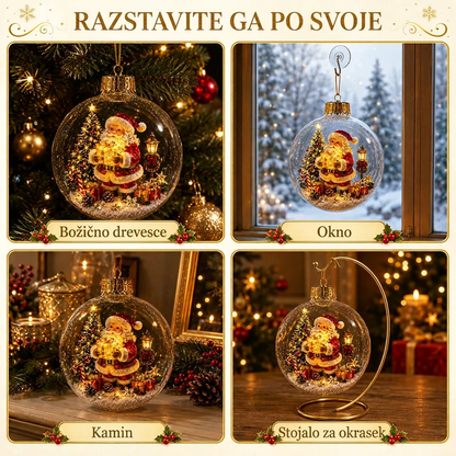 🎄 Ragyogó Karácsonyi Mesedísz🍈 – Világító Miniatűr Ünnepi Jelenet Meleg LED Fénnyel✨
