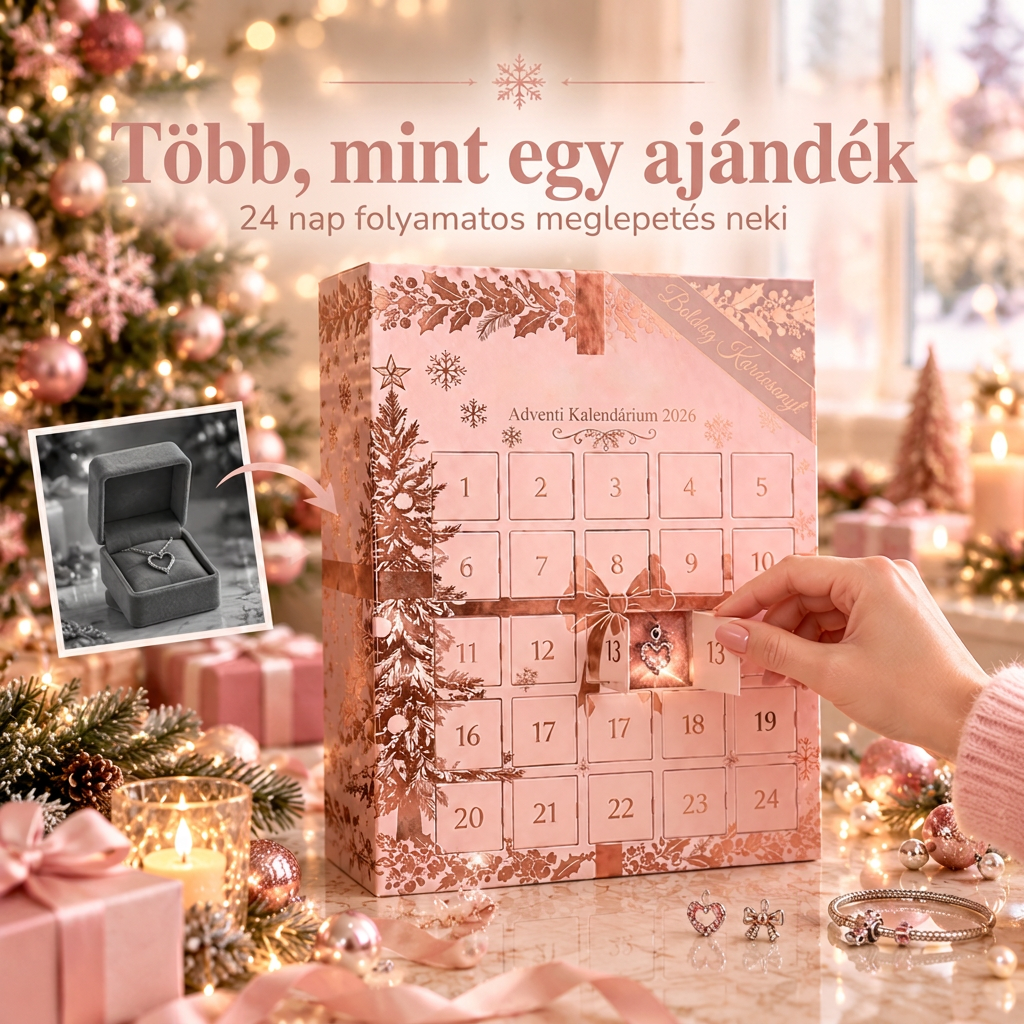 🎄 2026-os karácsonyi ékszer-adventi naptár nőknek🍇 – 24 napnyi meglepetés-medál, karkötő és nyaklánc ajándékszett ✨