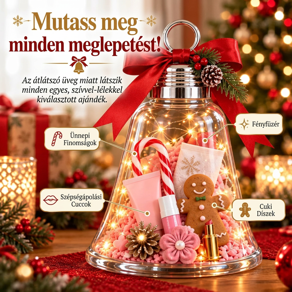 🎁 Karácsonyi csengő ajándékdoboz saját kezűleg – Váltsd a kis ajándékokat egy nagy meglepetéssé🎄