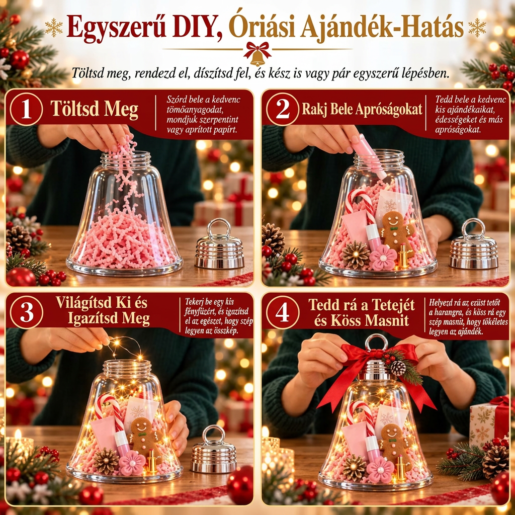🎁 Karácsonyi csengő ajándékdoboz saját kezűleg – Váltsd a kis ajándékokat egy nagy meglepetéssé🎄