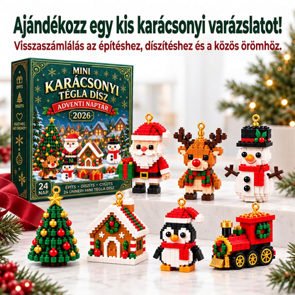 🎅🔥 Utolsó nap a féláras ajánlatra! 🍇 Építőelemekből álló karácsonyi visszaszámláló adventi naptár az egész családnak 🎄 Tökéletes a karácsonyfa díszítésére.
