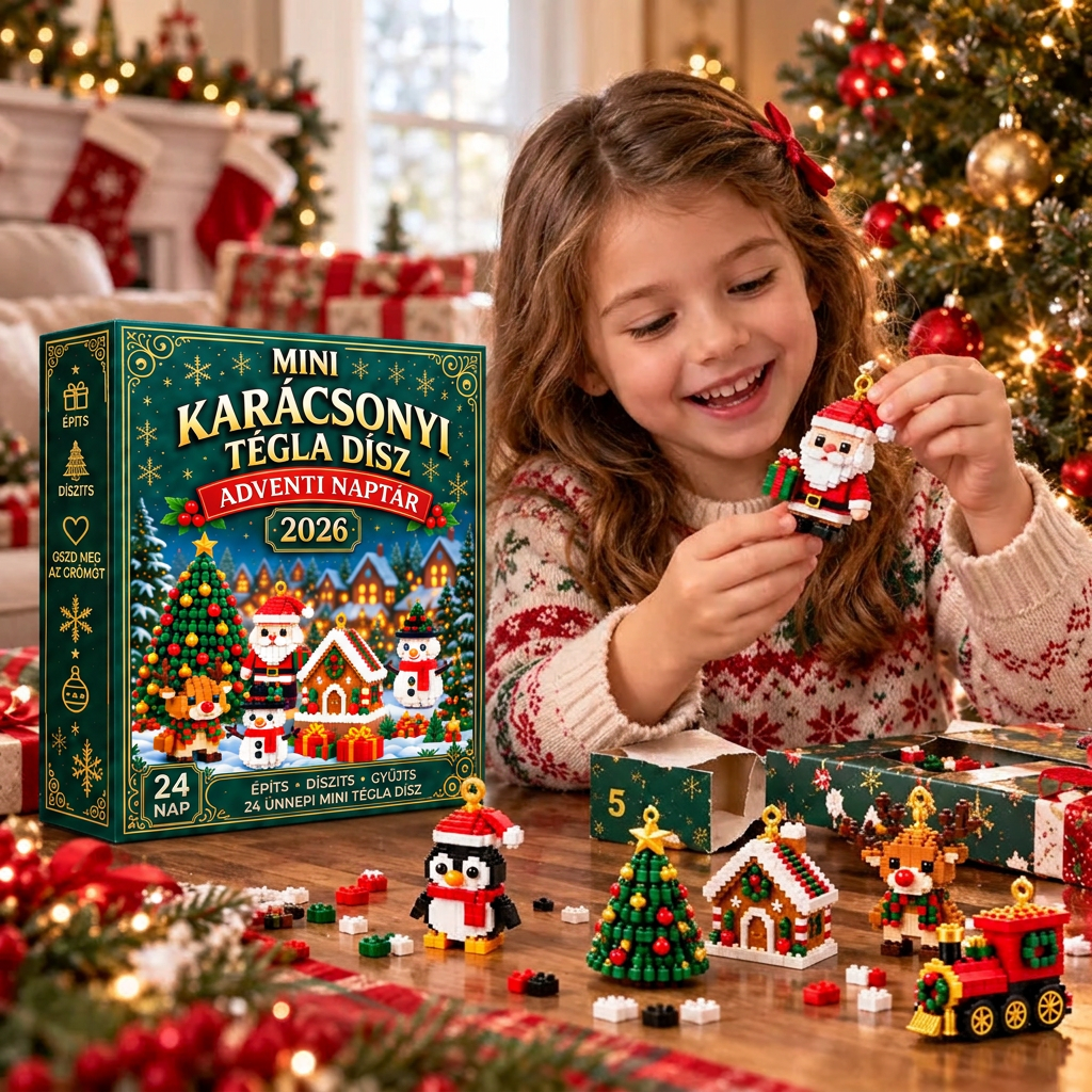 🎅🔥 Utolsó nap a féláras ajánlatra! 🍇 Építőelemekből álló karácsonyi visszaszámláló adventi naptár az egész családnak 🎄 Tökéletes a karácsonyfa díszítésére.